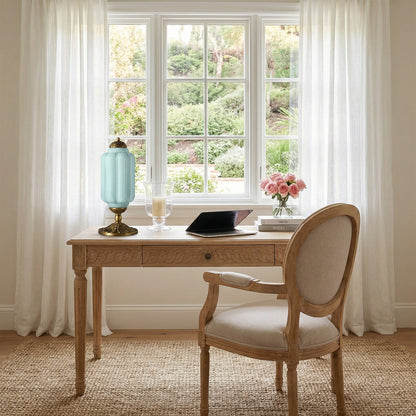 Retro Tafellampen met Getextureerd Crèmekleurig Glas – Franse Vintage Stijl met Messing of Zwart Frame