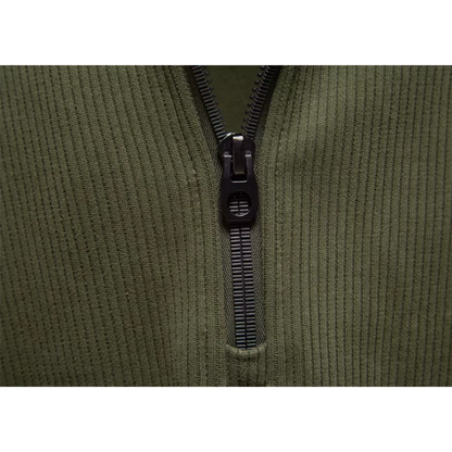 Heren Trui Katoenmix Quarter-Zip Casual Fit