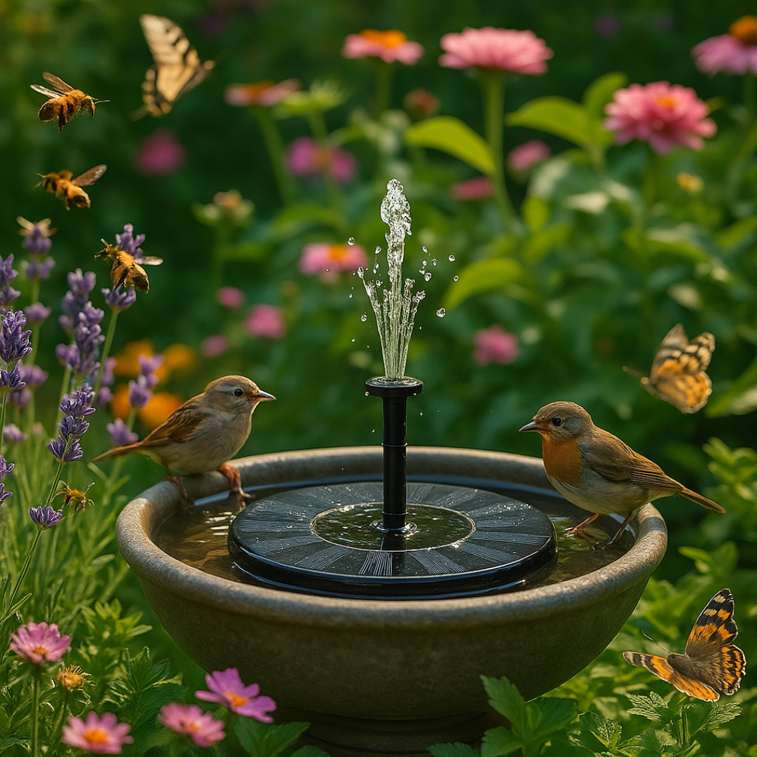 Zonne-energie Fonteinpomp voor Vijver Vogelbad en Tuin met Automatische Werking
