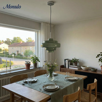 Gekleurde Glazen Hanglamp met Verstelbare Ophanging – Moderne Lichtpunt voor Eetkamer Keuken Woonkamer