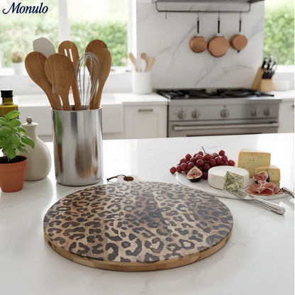 Houten Serveerplank Sapelehout Rond en Vierkant Scandinavisch Design voor Keuken en Tafel