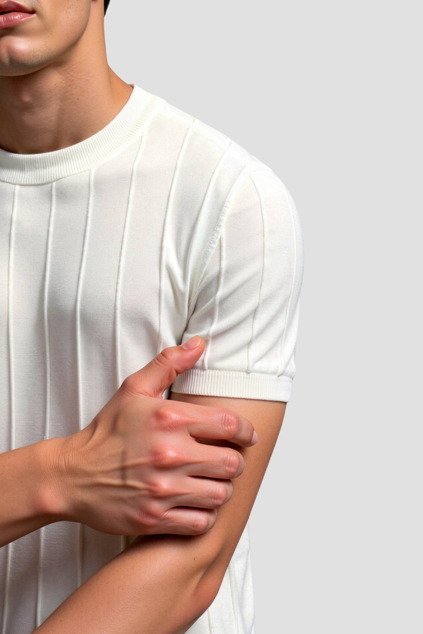 Heren T-Shirt Gestreept O-Hals Klassiek Casual