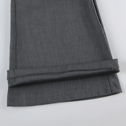 Elegante Broek Hoog Uitgesneden met Wijde Pijpen