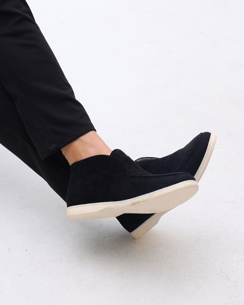 Heren Suède Slip On Loafers Middelhoge Schoenen