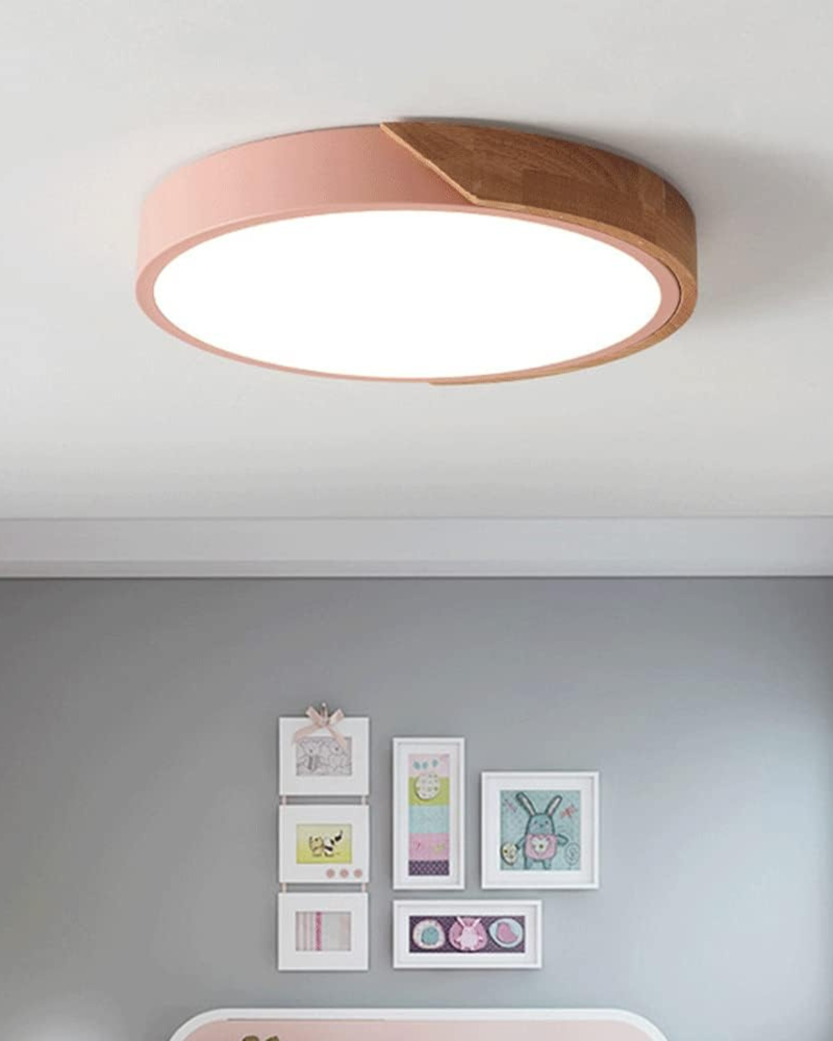 Moderne ronde plafondlamp met houtaccent en LED verlichting – minimalistische designlamp in 23 30 40 50 en 60 cm