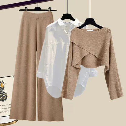 Dames Driedelige Set Comfortabele Pasvorm Lange Mouwen