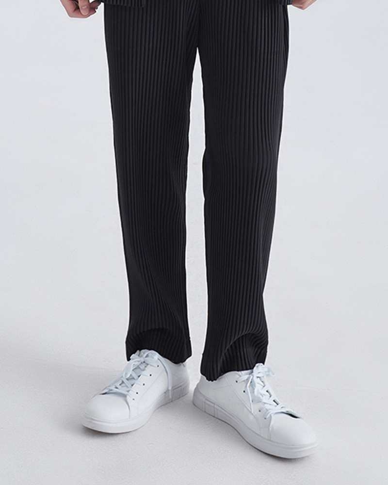 Elastische Mannenbroek Ribbels Losse Fit Comfortabele Stof