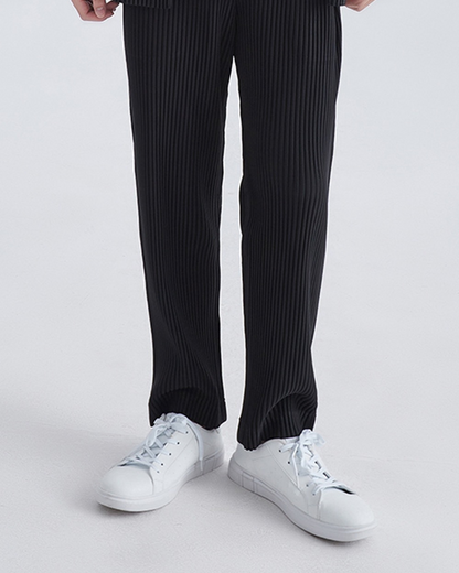 Elastische Mannenbroek Ribbels Losse Fit Comfortabele Stof