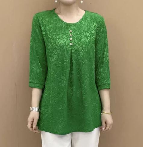 Dames Blouse 3/4 Mouwen Losse Pasvorm Modieus - StudioMarella
