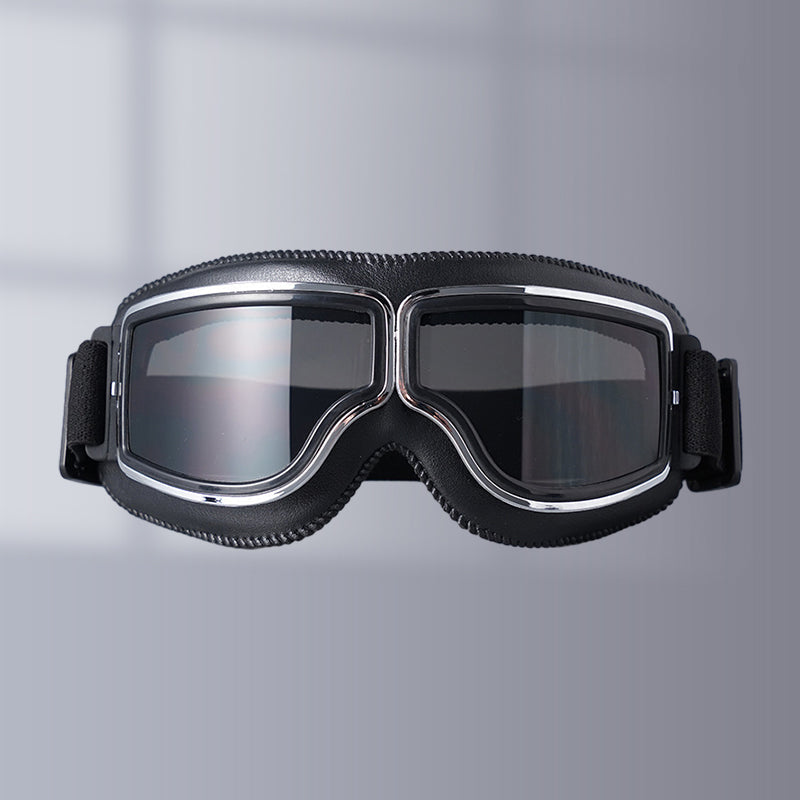 Retro Motorgoggles met Beschermglazen en Verstelbare Band