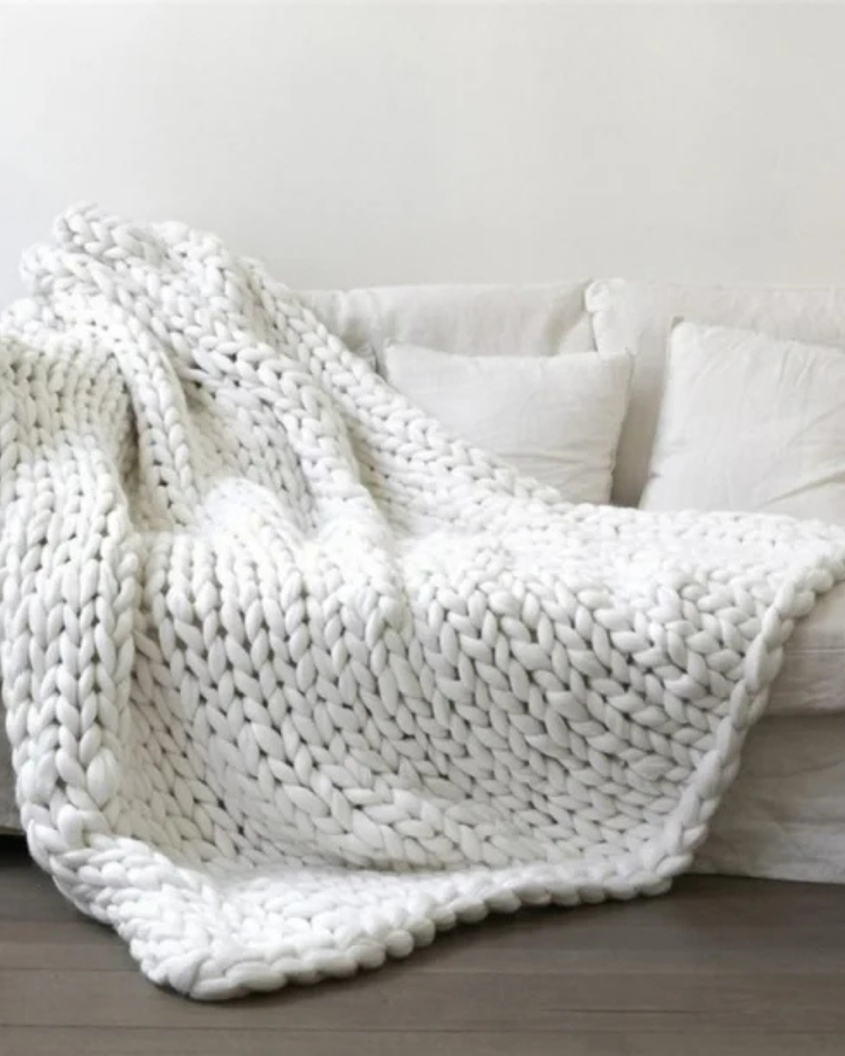 Handgebreid Chunky Plaid – Dik Gebreide Deken in Zachte Chenille voor Bank en Bed