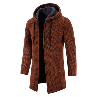 Gebreide Hoodie Heren Warme en Comfortabele Jas
