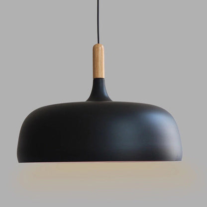 Hanglamp Aluminium Hout E27 Japandi Zwart Eettafel Woonkamer Minimalistisch Scandinavisch Design Verlichting