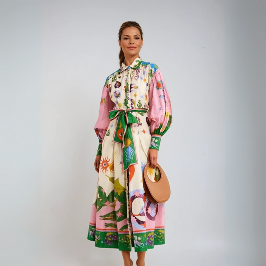 Dames Maxijurk Italiaanse Stijl Elegant - StudioMarella