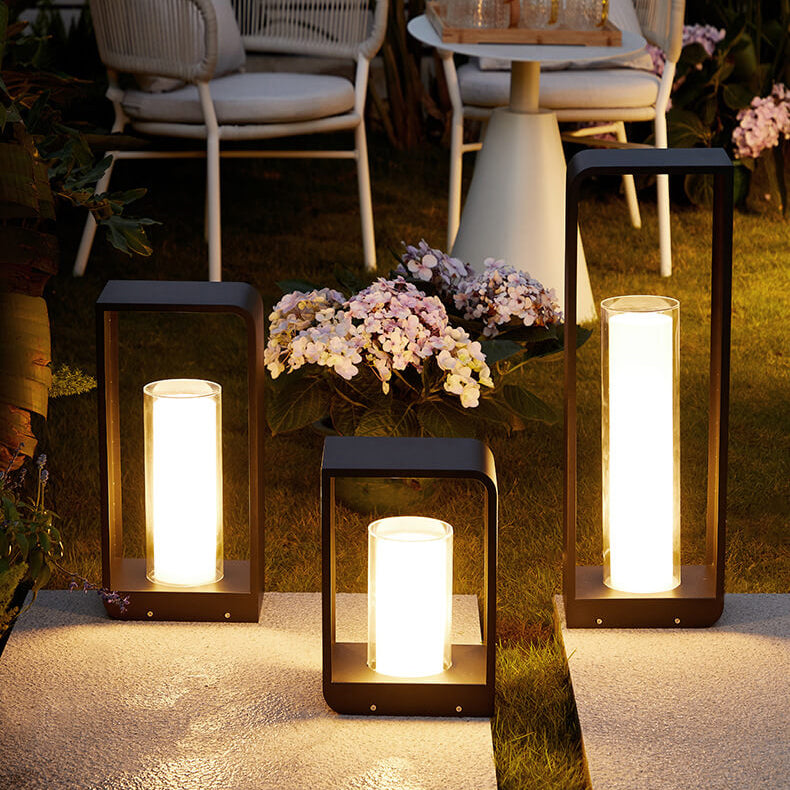 Led tuinlamp voor buiten – vierkante moderne buitenlamp met warm licht