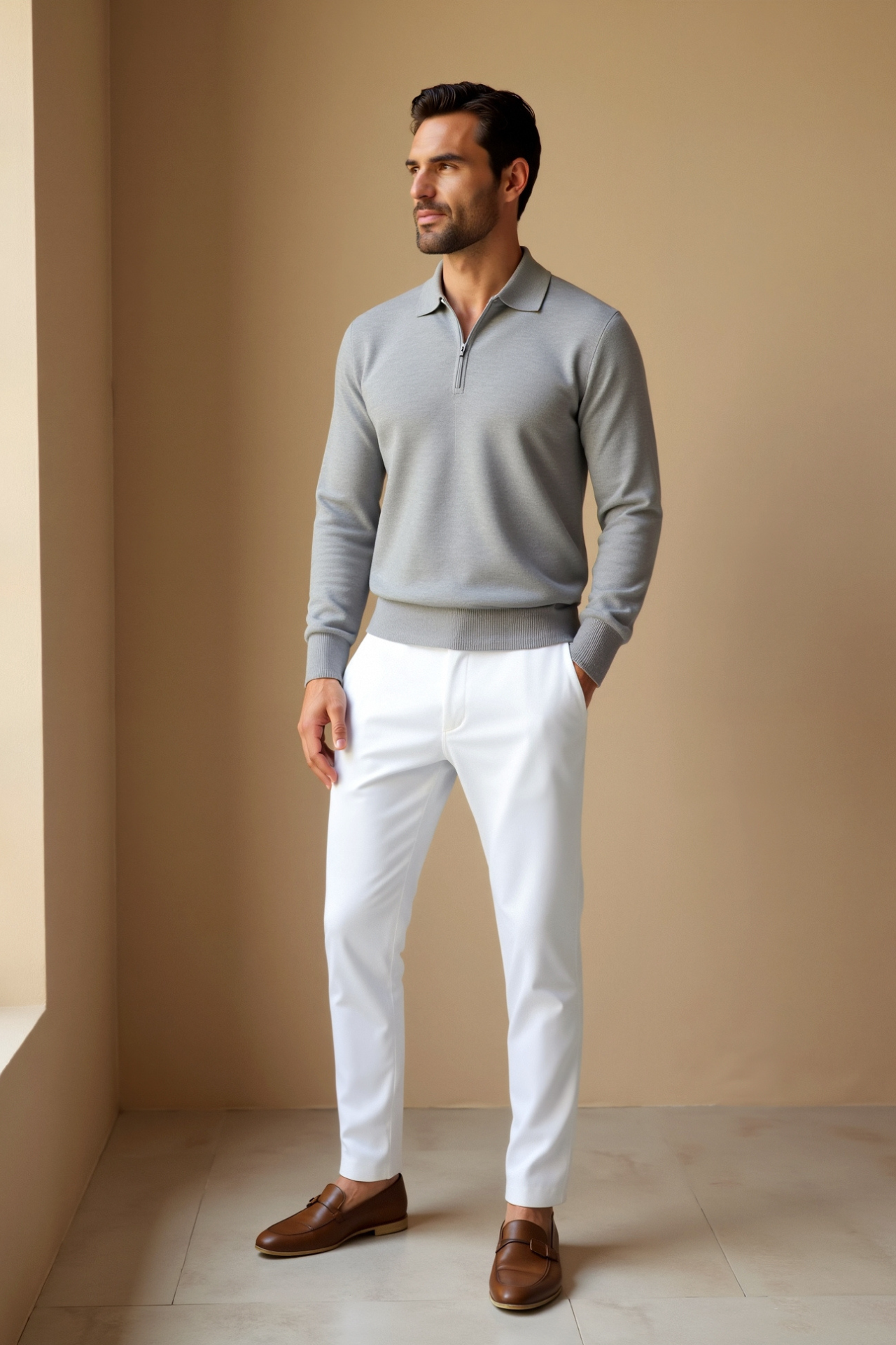 Heren Polo Rits Elegante Korte Mouw Shirt