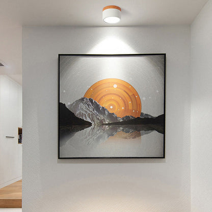 Cylinder kleine plafondlamp LED hout modern plafond hal woonkamer compact design