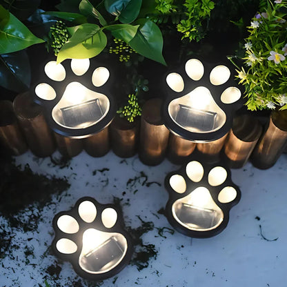 Solar Tuinverlichting Pootafdruk Vormgegeven LED Warm Wit Decoratief Padlicht voor Buiten