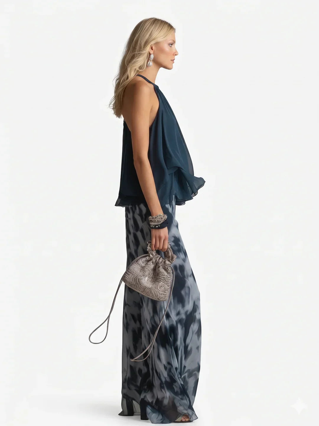 Dames Tweedelige Set Chiffon Elegant