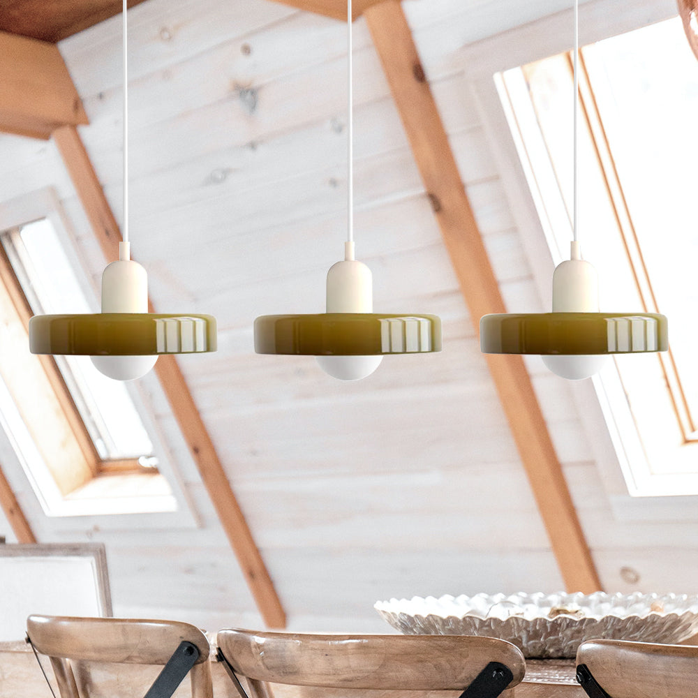 Luccon Triple Hanglamp Glas G9 Retro Kleuren Eettafel Woonkamer Design Verlichting Meerlamp