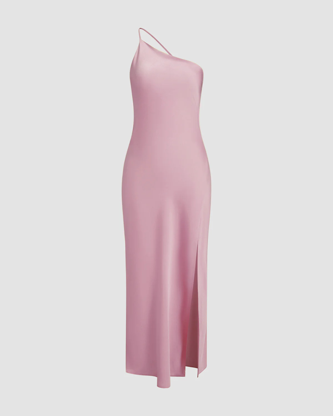 Elegante Avondjurk van Satijn met Hoge Split