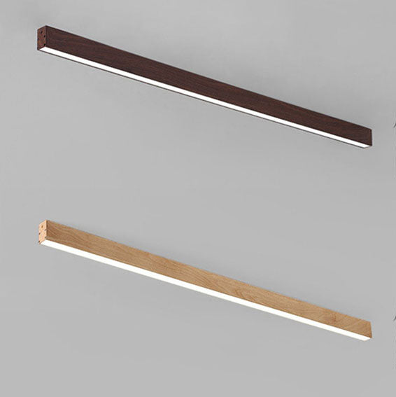 Gang Plafondlamp Hout Langwerpig 60cm 100cm 120cm Ingebouwde LED Lijnlamp Aluminium Hal