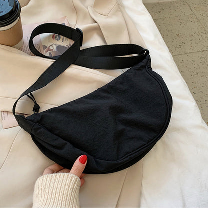 Halve Maan Schoudertas Kunstleer Elegante Damestas Crossbody Handtas Mode Accessoire Casual Dagelijks Gebruik