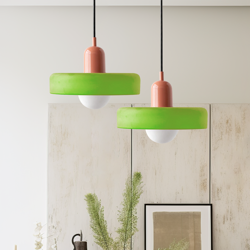 Moderne Hanglamp met Gekleurd Glas 25/35cm E27 Verstelbaar Minimalistisch Design