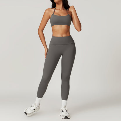 Yoga Set Dames Sneldrogend Sportief Naadloos