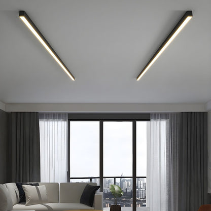 LED plafondlamp zwart langwerpig modern voor woonkamer hal slaapkamer minimalistische plafondverlichting binnen