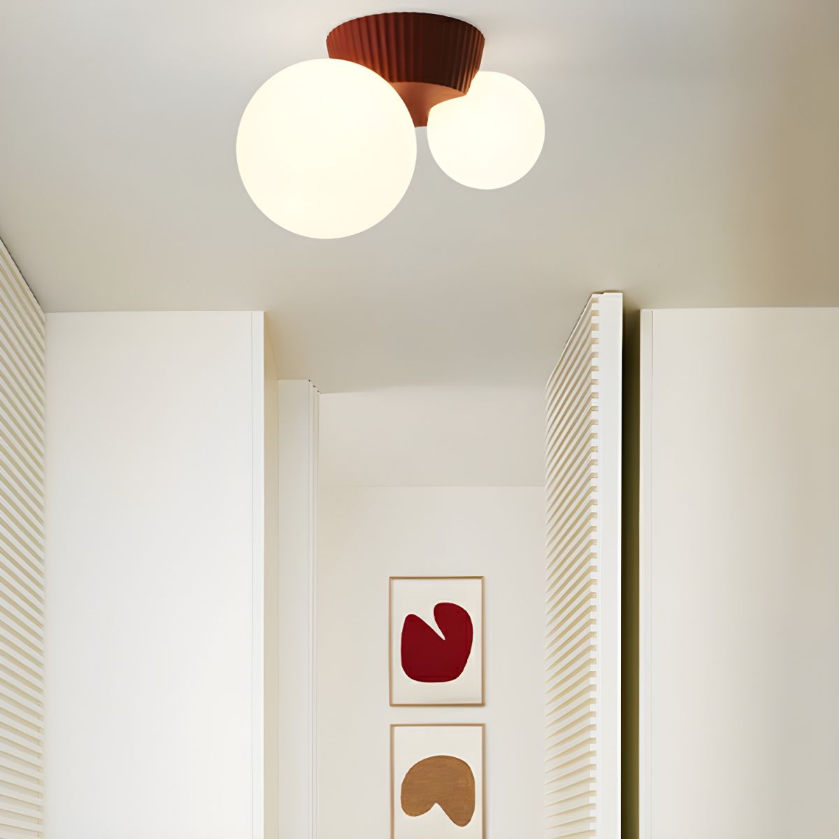 Moderne Plafondlamp met Dubbele Bollen – Stijlvolle Scandinavische Wandverlichting voor Woonkamer en Slaapkamer