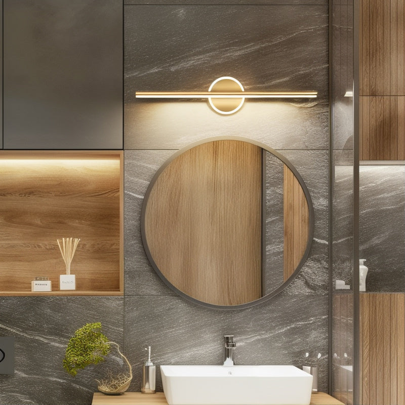 LED Wandlamp Zwart-Goud Modern Design 40cm met Siliconen Detail voor Woonkamer Slaapkamer Badkamer