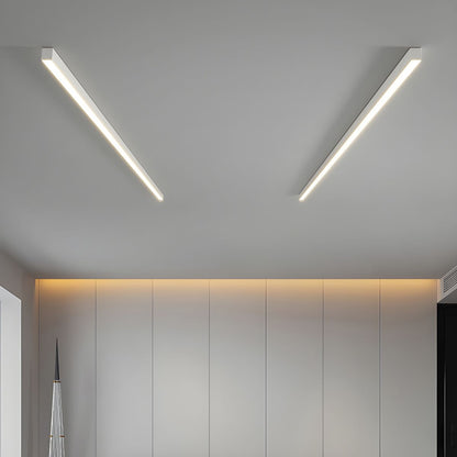 LED plafondlamp zwart langwerpig modern voor woonkamer hal slaapkamer minimalistische plafondverlichting binnen