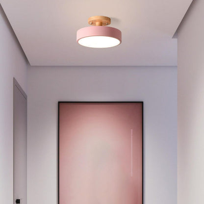 Pedol plafondlamp LED 12W hout groen plafondlamp slaapkamer hal Scandinavisch design moderne verlichting kleine ruimtes