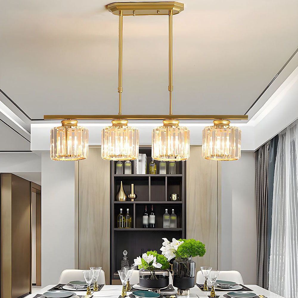 Hanglamp Eettafel Glas Zwart Goud 3 Of 4 Lichts E27 Modern