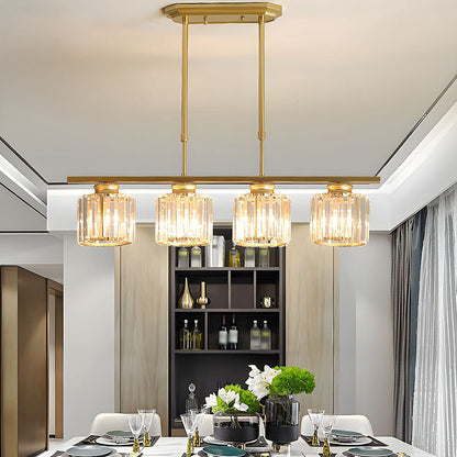 Hanglamp Eettafel Glas Zwart Goud 3 Of 4 Lichts E27 Modern