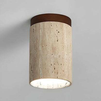 Cilestic Plafondlamp Travertin Hout E27/E26 Beige Hal Slaapkamer Woonkamer Scandinavisch Modern Design Natuurlijke Plafondverlichting