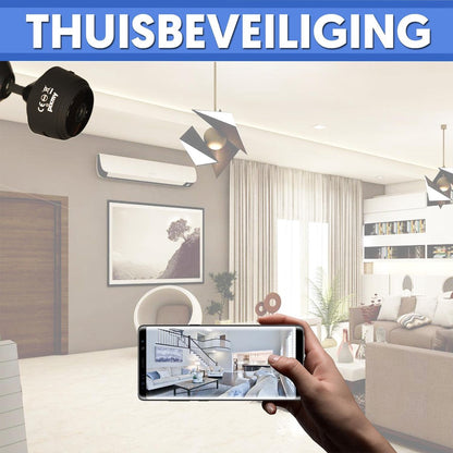 Compacte Beveiligingscamera HD 1080P Draadloos Infrarood Nachtzicht WiFi 150° Breedte Magnetische Montage App Bediening