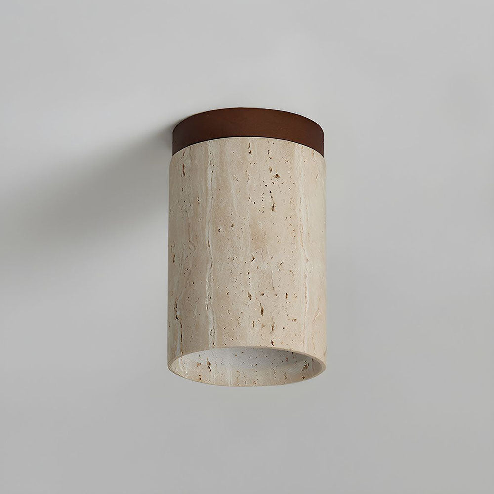 Cilestic Plafondlamp Travertin Hout E27/E26 Beige Hal Slaapkamer Woonkamer Scandinavisch Modern Design Natuurlijke Plafondverlichting