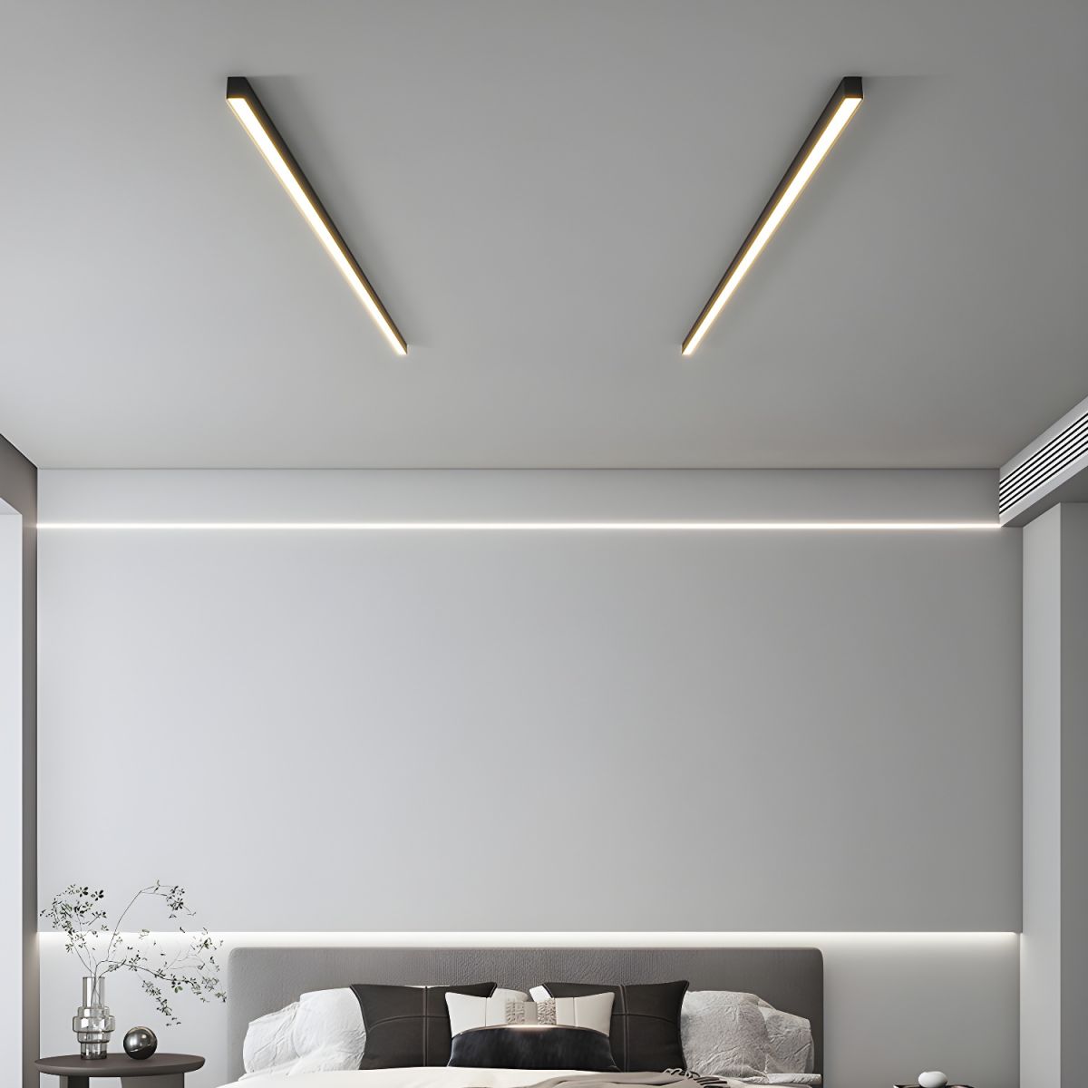 LED plafondlamp zwart langwerpig modern voor woonkamer hal slaapkamer minimalistische plafondverlichting binnen