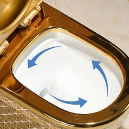 Eendelig Staand Toilet Goudkleurig Keramisch Closet voor Moderne Badkamers