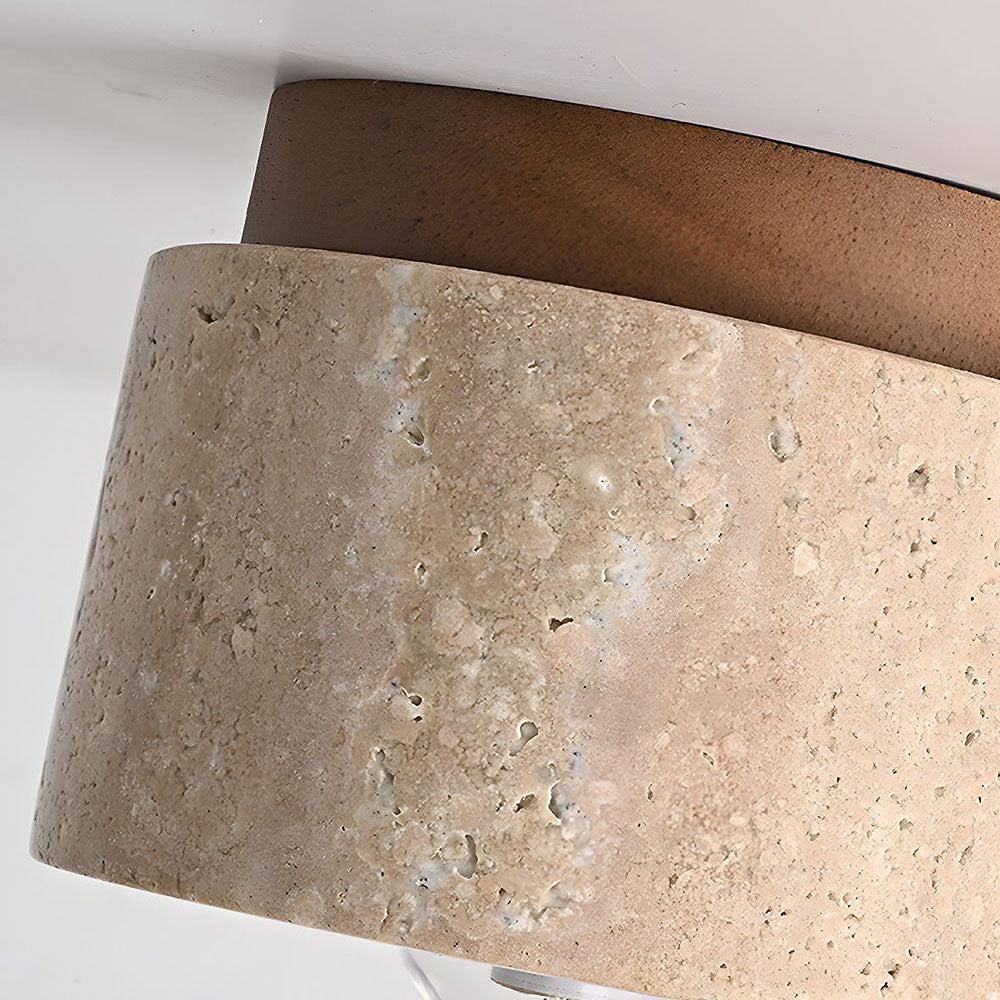 Cilestic Plafondlamp Travertin Hout E27/E26 Beige Hal Slaapkamer Woonkamer Scandinavisch Modern Design Natuurlijke Plafondverlichting