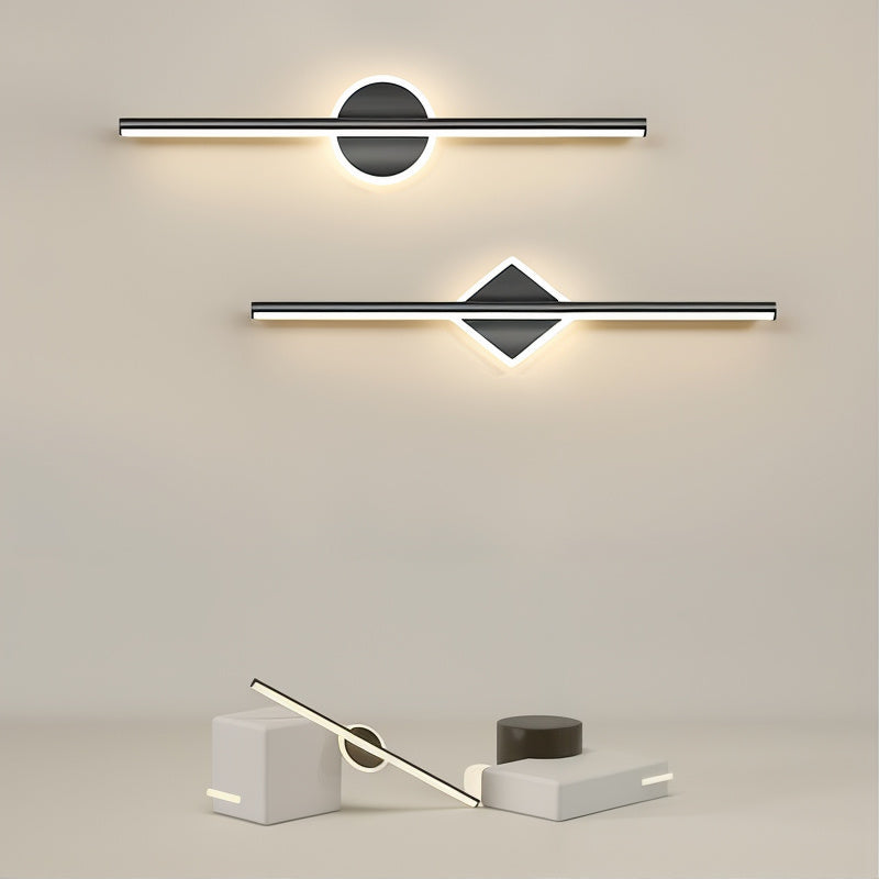 LED Wandlamp Zwart-Goud Modern Design 40cm met Siliconen Detail voor Woonkamer Slaapkamer Badkamer