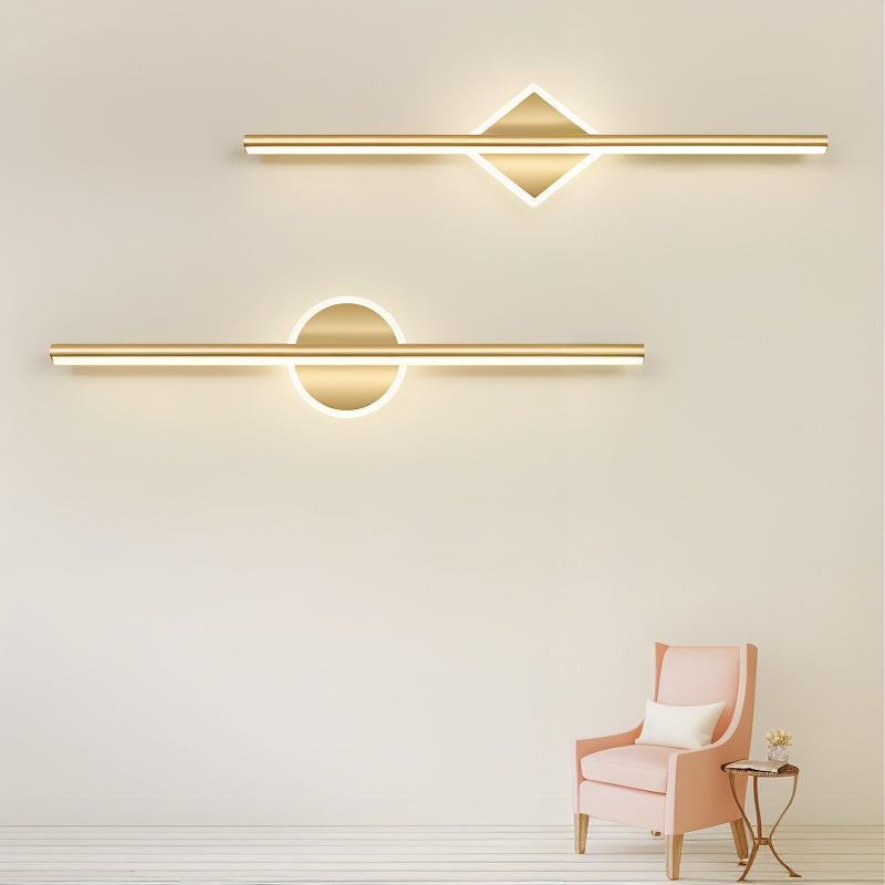 LED Wandlamp Zwart-Goud Modern Design 40cm met Siliconen Detail voor Woonkamer Slaapkamer Badkamer