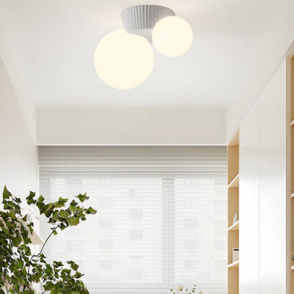 Hanglamp Plafond 2 Lichtbollen Resin Groen Woonkamer Slaapkamer Hal Bollamp Modern Design