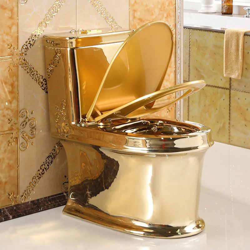Eendelig Staand Toilet Goudkleurig Keramisch Closet voor Moderne Badkamers