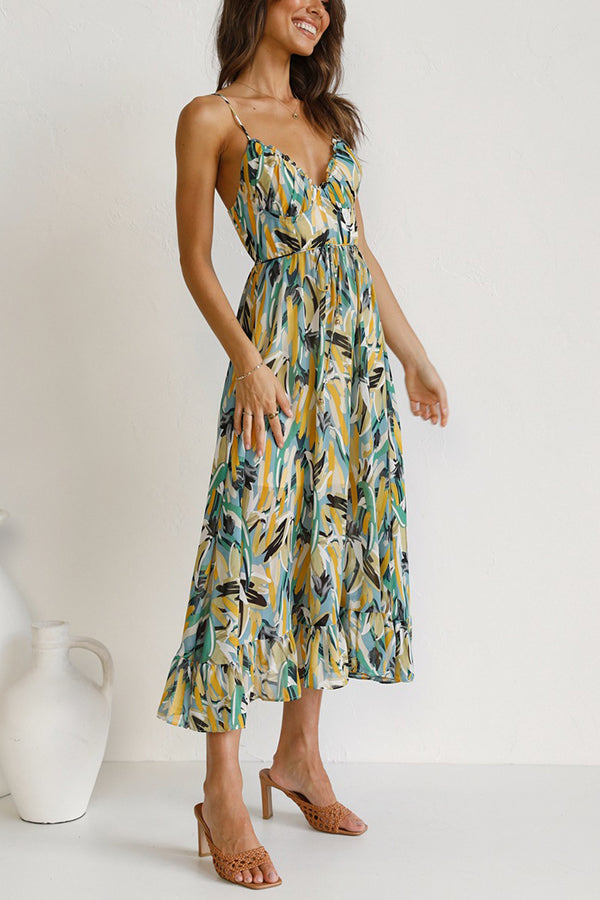Vrouwen Zomerjurk Midi Veelkleurig Jurk Zomerkleding