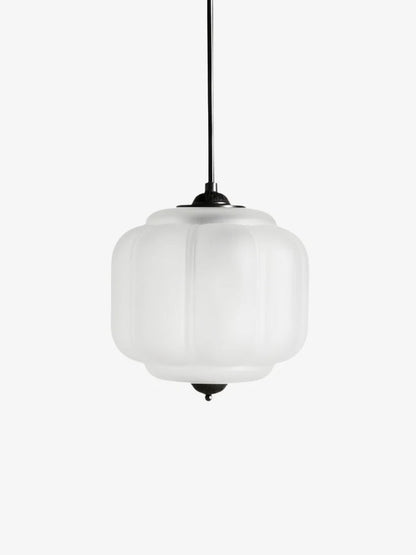 Vintage Kroonluchter met Crèmekleurige Glazen Kappen – Hanglamp in Retro-Stijl voor Eetkamer & Woonkamer