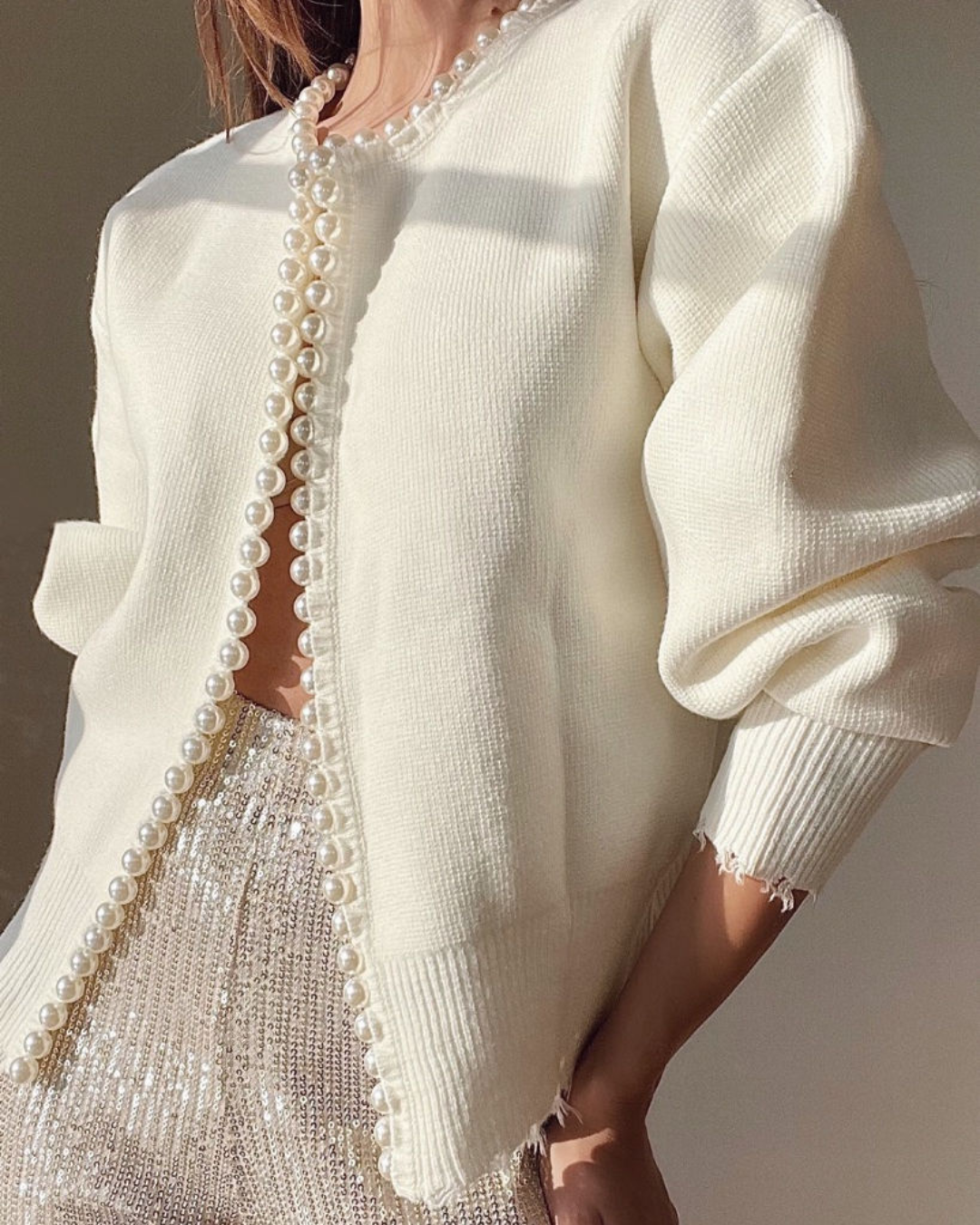 Vest met Parel Mooi Elegant Design