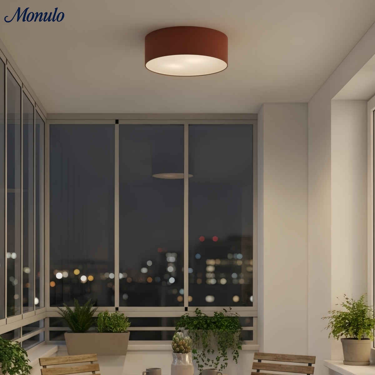 Plafondlamp met Linnen Kap – Drumvorm Ø30/45cm – Modern Scandinavisch Design – Elegante Verlichting Woonkamer Slaapkamer Eetkamer